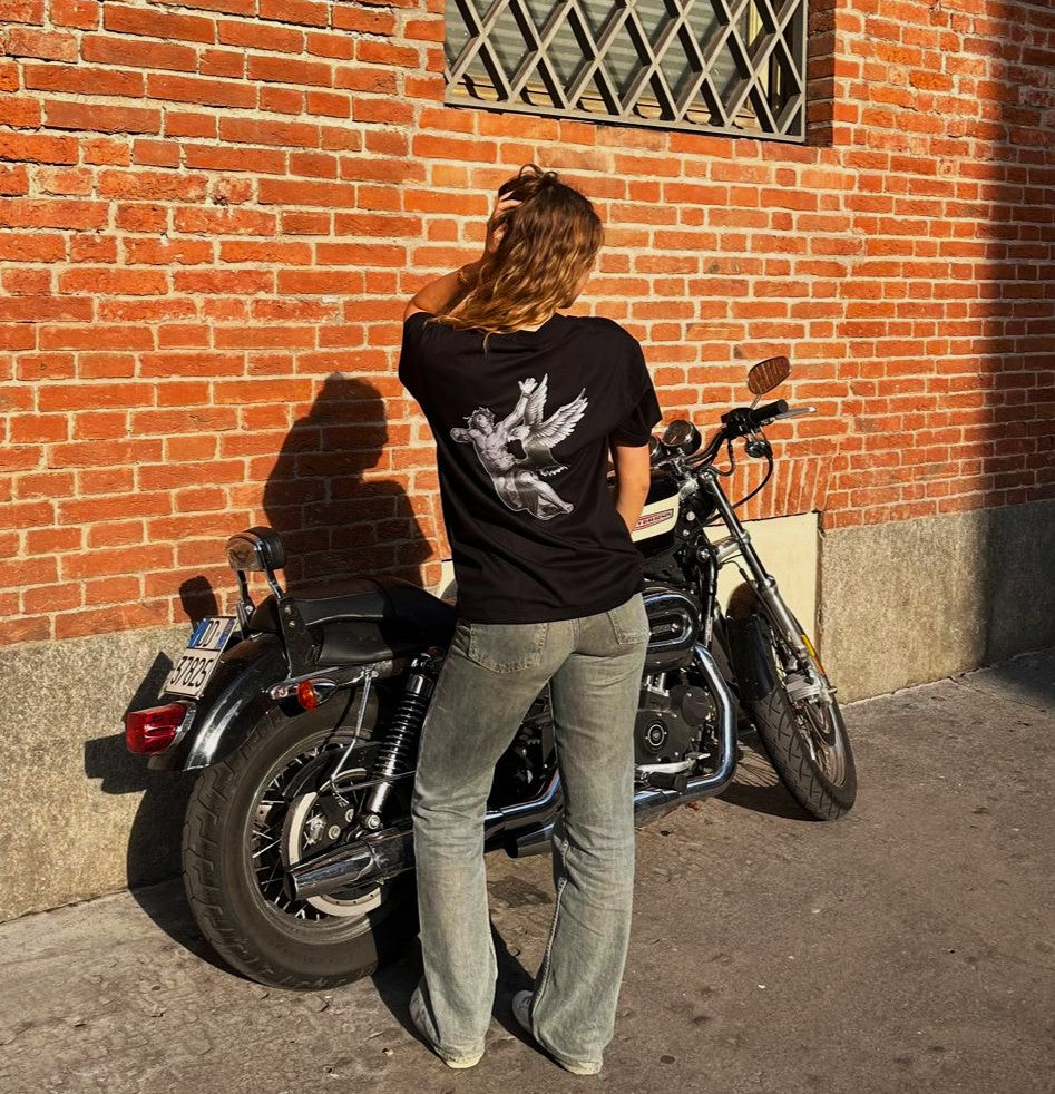 T-SHIRT EAGLE BLACK OVERSIZED