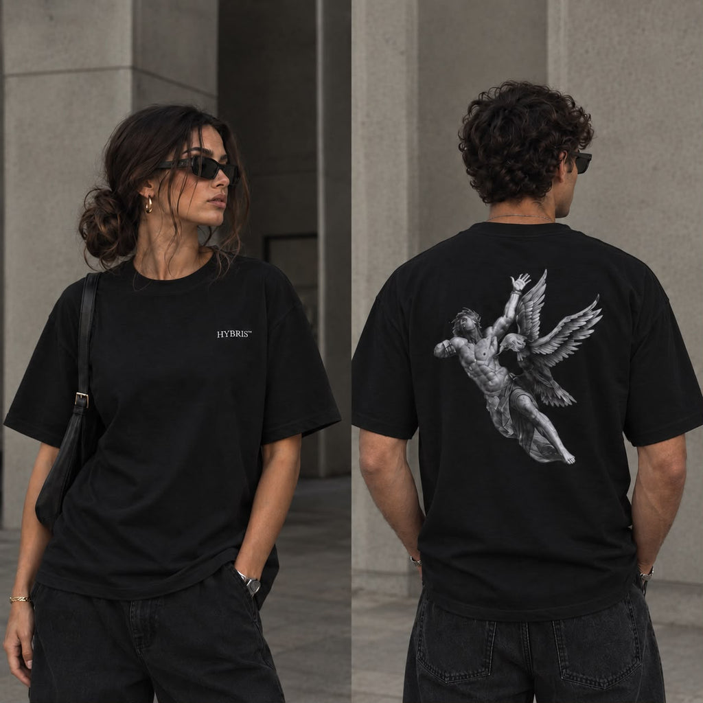 T-SHIRT EAGLE BLACK LOOSE FIT